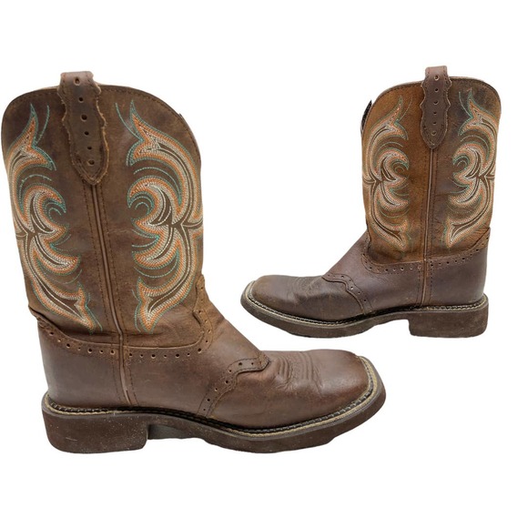Justin Boots Shoes Justin Womens Cowboy Western Boots Gypsy Inji In Brown Size 85 Poshmark